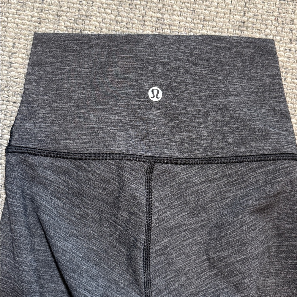 Lululemon Wunder Under High-Rise 28” Brushed Heathered Gray/Black sz 0 - Picture 4 of 5